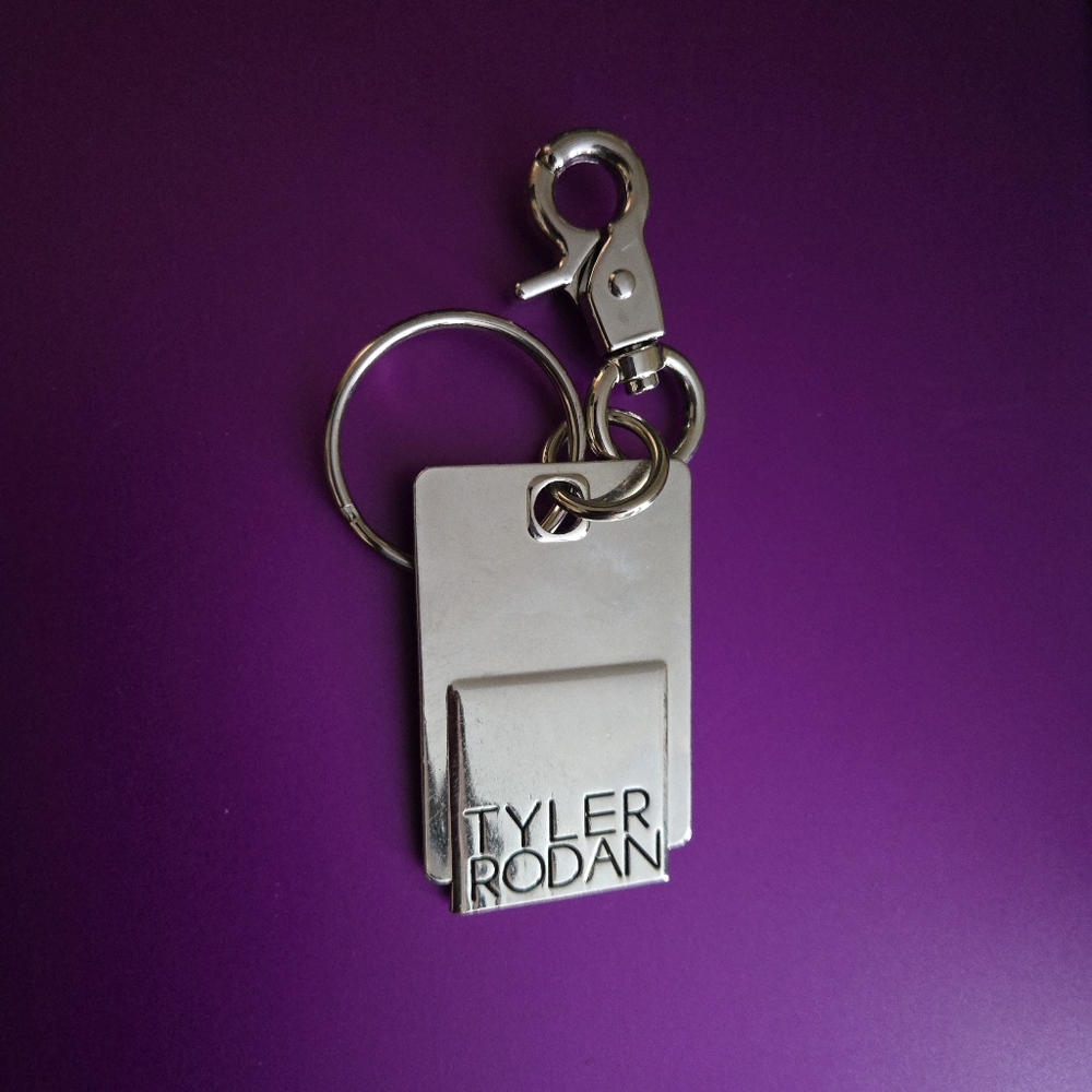 Tyler Rodan Silvertone Purse Jewelry, Key Chain, Heavyduty Clip